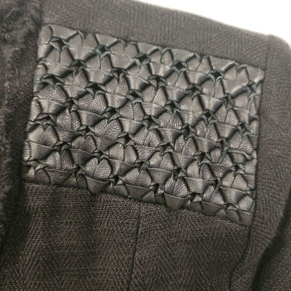 Maje Women's Ahead Quilted Linen Lambskin Moto Blazer Jacket - Picture 8 of 9